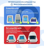 Crystal Cat Litter and Disposable Litter Trays 5 Sets Compatible - Image 2