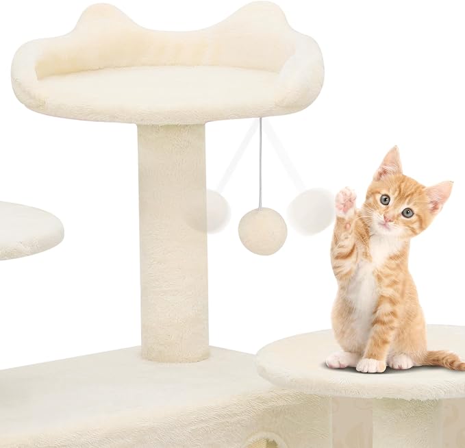 Athena Collection Cat Tree, 77 Inch Cat Tower - Image 5