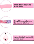 Cat Collars for Girl Cats with Rhinestone Soft Velvet, Breakaway Cat Collars - Image 3