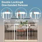 Extra Wide Baby Gate 14.17in Wide Extensions Walk Through Baby Gate Pressure - Image 6