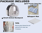 Portable Small Animal Backpack Travel Breathable Pet Carrier Bag Cages - Image 5