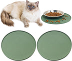BNOSDM Silicone Cat Feeding Mat 2 Pack Dog Bowl Mats Pet Silicone Food Mat by BNOSDM