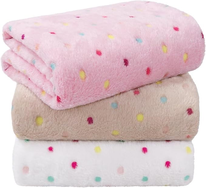 LINENLUX 1 Pack 3 Blankets Super Soft Fluffy Premium Fleece Dog Blankets by LINENLUX