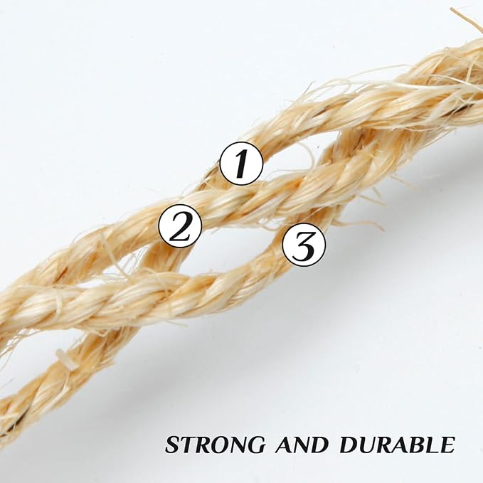 Cat Natural Sisal Rope 1/4 Inch 6mm 98-Feet - Image 3