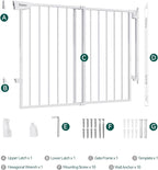 Babelio 29.7-46.5" No Bottom Bar Baby/Dog Gate - Image 8