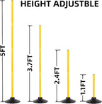 6 Pcs 5 FT Adjustable Agility Training Poles - Image 5