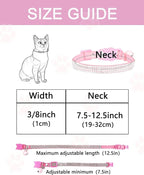 Breakaway Cat Collars with Bell, olmoony Adjustable Safe Kitten Collar - Image 7