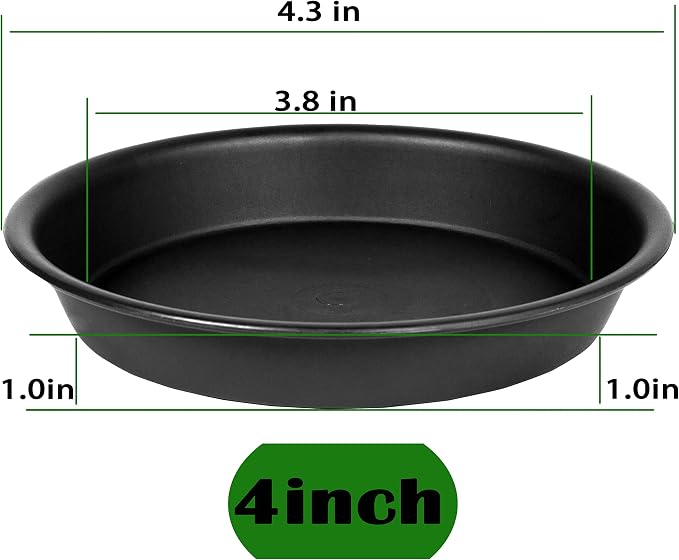 6 Pack Plastic Plant Saucer Water Drip Tray, 4 5 6 7 8 9 10 11 12 13 15 17 19 - Image 2