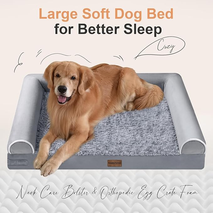 Large Dog Bed Orthopedic Washable: Jumbo Dog Bed Bolster Extra Large Dogs Egg - Image 2