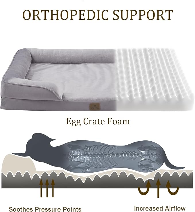 Bedfolks Orthopedic Dog Bed XXL, Waterproof Dog Sofa Bed - Image 2
