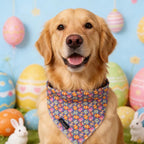 ARING PET Easter Dog Bandanas, Cute Purple Colorful Eggs Pet Bandana Scarf - Image 4