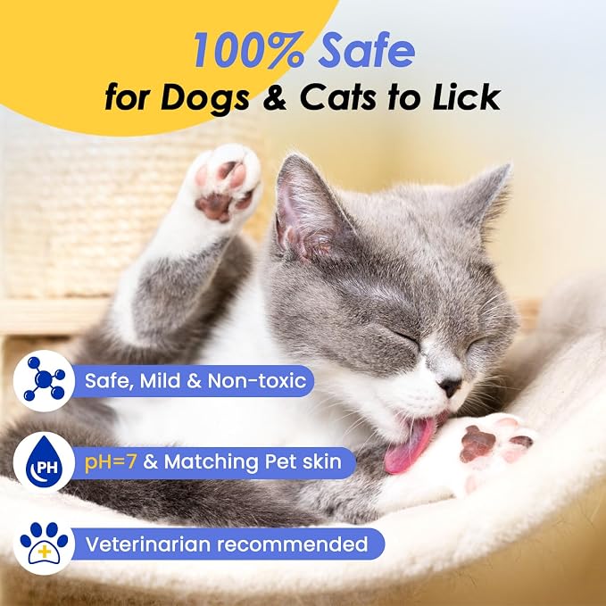 Pet Cleaning Glove Wipes for Dogs & Cats, Hypoallergenic Deodorizing Disposable - Image 6