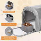 Soft Cat Carrier for Pets Up to 25 lbs, Cat Pet Travel Bag - Image 4