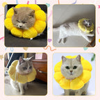 KUDES Cat Small Dog Recovery Collar, Cute Sunflower Neck Cone After Surgery - Image 2