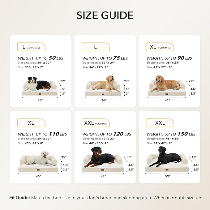 Orthopedic Dog Beds for Extra Large Dogs, Waterproof Egg Crate Foam XL Dog Bed - Image 5