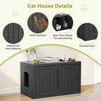 Cat Litter Box Enclosure, Hidden Enclosed Litter Box Furniture - Image 2