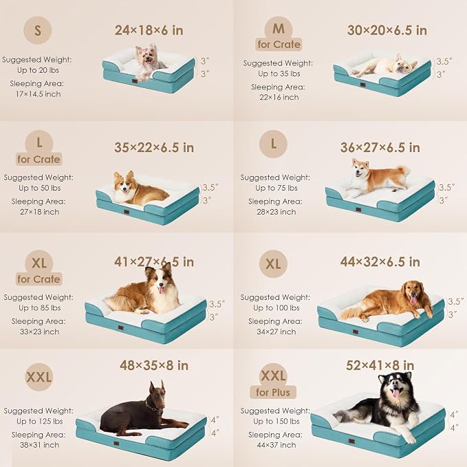 EHEYCIGA Orthopedic Dog Beds for Large Dogs, Waterproof Memory Foam Large Dog - Image 5