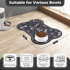 Dog Cat Food Mat, Rapid AbsorbentPet Feeding Mat, Bone Shaped Dog Placemat - Image 6
