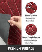 tchdio Door Mat Outdoor Indoor Entrance Doormat-Semicircular Durable Rubber Non - Image 5