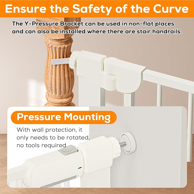 29.5-40.6" Magnetic Baby Gate for Stairs, Baby Safety Essentials, Auto Close - Image 8