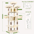 Globlazer Big Cat Tower for Indoor Cats, 80inch Cat Tower for Multiple Adult - Image 6
