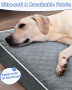 KSIIA Large Dog Bed for Crate Pad Waterproof Dog Bed - Image 4