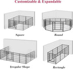 Dog Playpen, 32inch 10 Panels Outdoor Dog Fence Indoor Dog Pen Anti-Rust Pet - Image 5