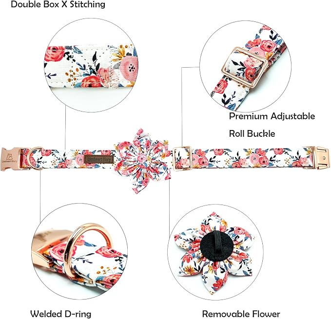 Lionheart glory Dog Collar Flowers Collar Floral Dog Collar - Image 2