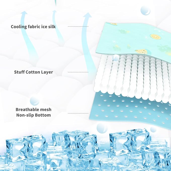 NWK Pet Cooling Mat -20’’ X 16’’ Ice Silk Cooling Mat - Image 2