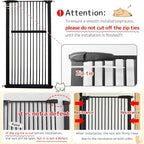 Lumizone Extra Tall Pet Gate 55.12" High Pressure Mounted 38.39"-59.24" Extra - Image 9
