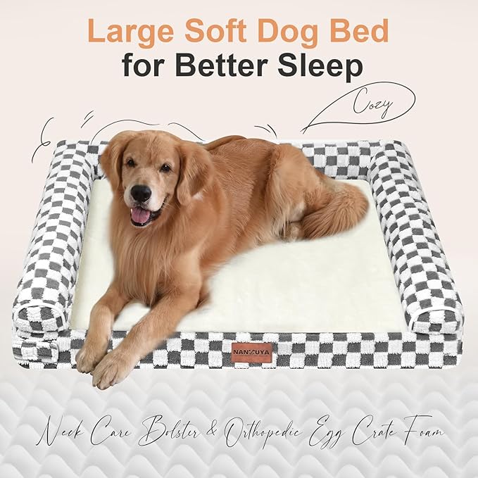 Large Dog Bed Orthopedic Washable: Beds Bolster XXL Bed Big XLarge Dogs Egg - Image 2