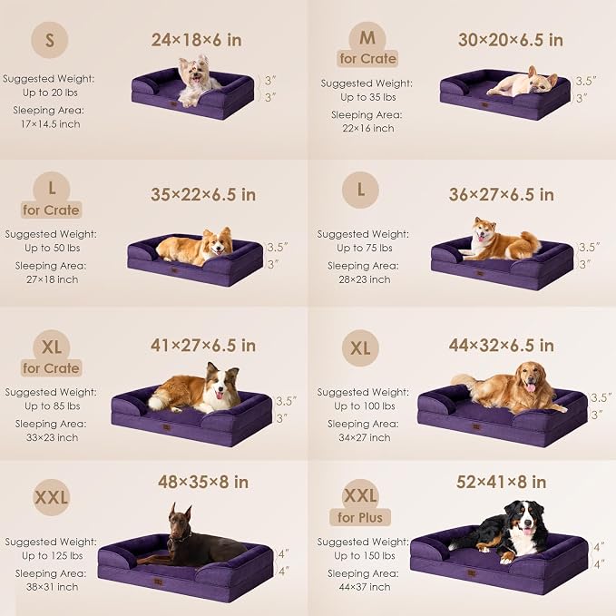 EHEYCIGA Orthopedic Dog Bed for Small Dogs, Waterproof Memory Foam Small Dog - Image 2
