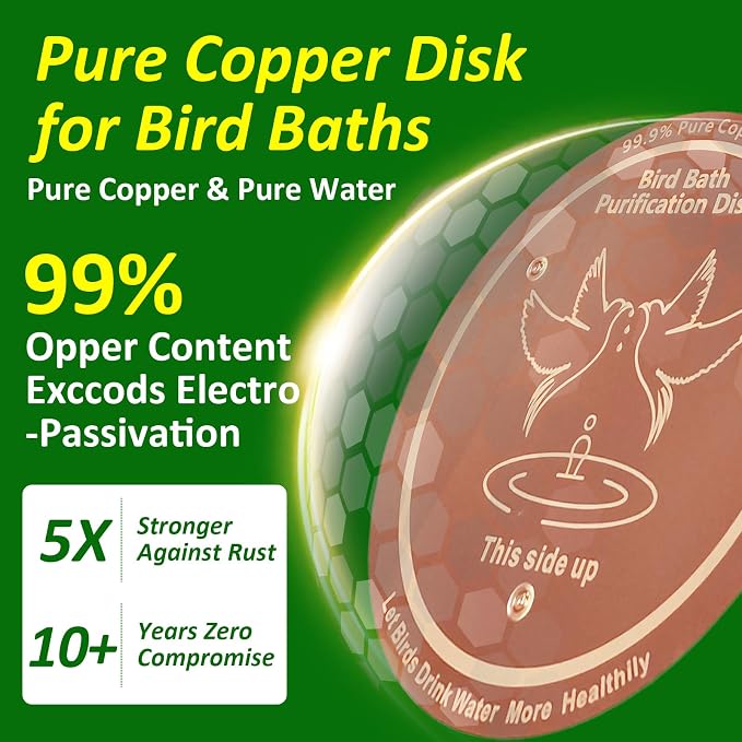 Bird Bath Copper Disk, 99.99% Pure Copper - Image 3