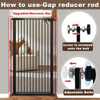 Fairy Baby 51.18" Extra Tall Cat Gate, 29.5"-32.6" Adjustable Width Auto Close - Image 6