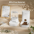 PAWGETHER® 2 Pack Gravity Cat Feeder and Water Dispenser 1 Gallon/3.5L - Image 4