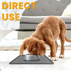 Ptlom Grey Pet Placemat for Dog and Cat, Waterproof Non-Slip Silicone Feeding - Image 3