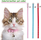 Weewooday 6 Pieces Leather Cat Collar - Image 6