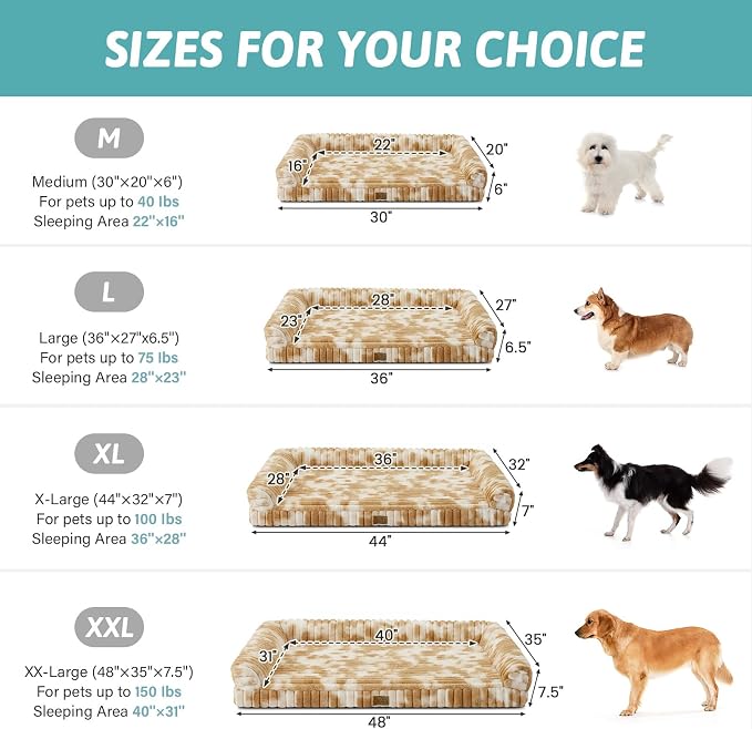 Cute Dog Bed for Medium Dogs, Faux Rabbit Fur Orthopedic Foam Dog Bed - Image 2