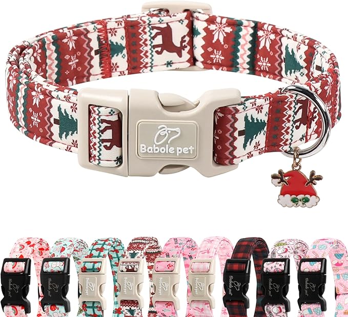 Christmas Dog Collar for Large Dogs by Babolepet