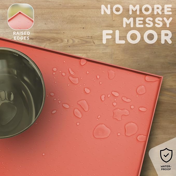 Dog Food Mat - 28x18 Raised Edges Dogs Mat - Image 5