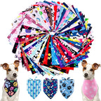 PET SHOW 50Pcs Paw Pattern Dog Bandanas Bulk Washable Puppy Girl Boy Triangle by PETSHOW