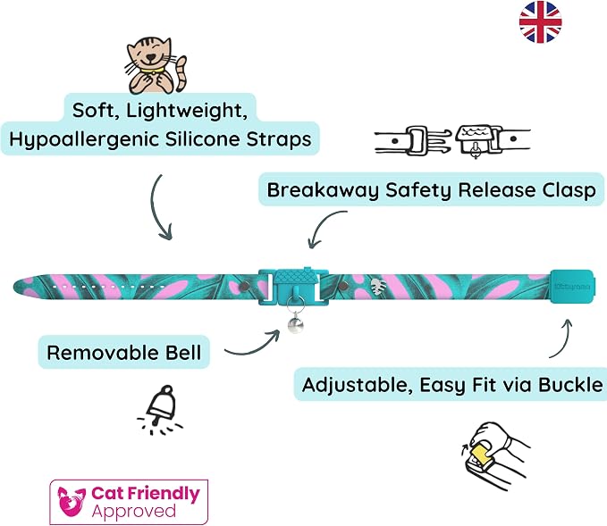 Kittyrama Botanicals Monstera Kitten Collar. Award Winning. Hypoallergenic - Image 3