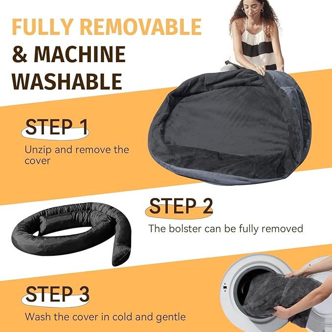 Orthopedic Waterproof Large Dog Bed: Memory Foam Washable Dog Bed - Image 5