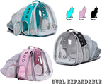 Galaxy Blue Dual Expandable Cat Backpack Carrier, Fit up to 20 lbs, Expandable - Image 4