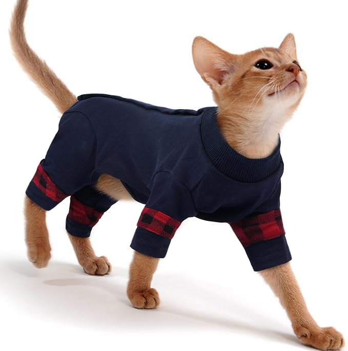 PUMYPOREITY Cat Shirt with Rear Snap Closure, Stretchable Cat Sweater, Comfort by PUMYPOREITY