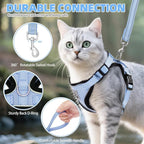PUPTECK Cat Harness and Leash Set Escape Proof Reflective Cat Walking Harness - Image 6