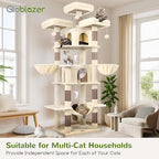Globlazer Big Cat Tower for Indoor Cats, 80inch Cat Tower for Multiple Adult - Image 7