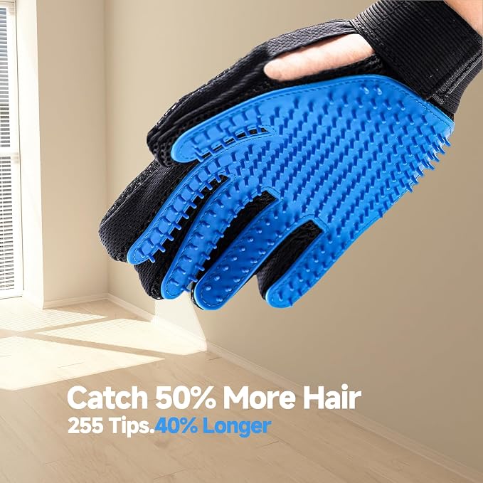 Pet Hair Remover & Pet Grooming Gloves Set - Image 6