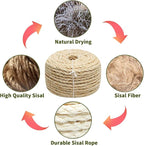 Cat Natural Sisal Rope 1/4 Inch 6mm 164-Feet - Image 4