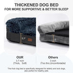 Black Orthopedic Dog Beds for Extra Large Dogs, Removable Washable Cover - Image 3